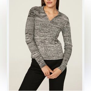 Club Monaco Black and Gray Knit Sweater